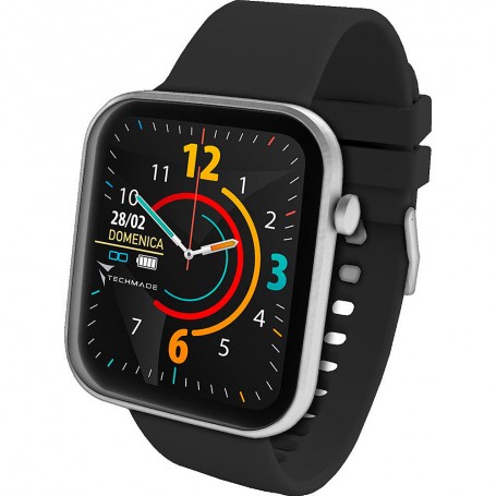 TECHMADE SMARTWATCH NERO CON F.ALLUMINIO