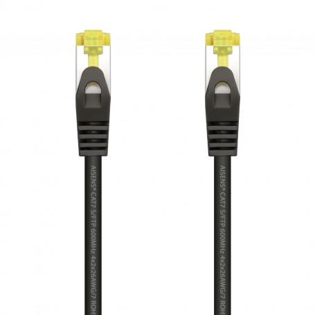 CAVO RETE RJ45 CAT.7 600MHZ 25CM NERO