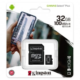 KINGSTON CANVAS MEM CARD MICROSD 32 GB