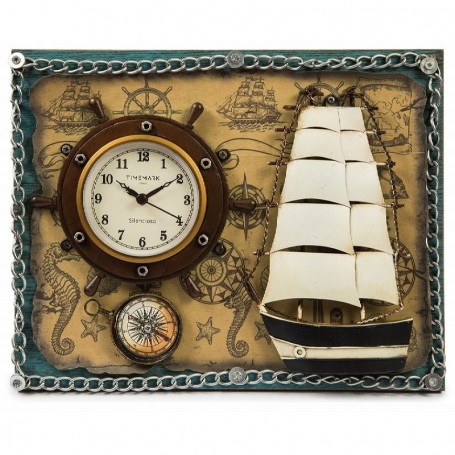 OROLOGIO QUADRO DECORATIVO BARCA