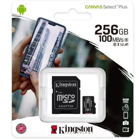 KINGSTON CANVAS MEM CARD MICROSD 256 GB
