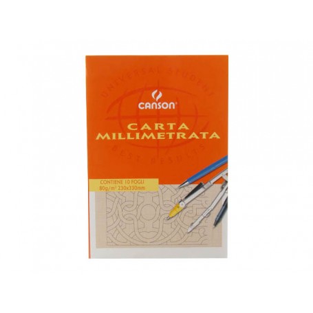 BLOCCO MILLIMETRATO 23X33 10FF 80 GR