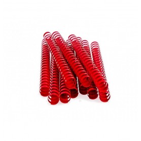 SPIRALI PLASTICI 12MM ROSSO TONDO