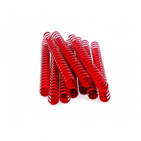 SPIRALI PLASTICI 12MM ROSSO TONDO