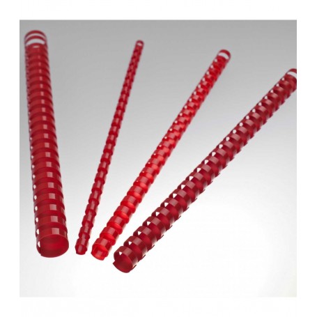 SPIRALI PLASTICI 8MM ROSSO TONDO