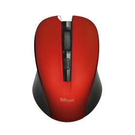 MOUSE USB WIRELESS TRUST MYDO SILENT RED