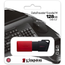 KINGSTON PENDRIVE 128GB USB 3.2 BK/RED