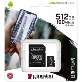 KINGSTON CANVAS MEM CARD MICROSD 512 GB