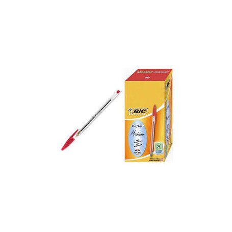 BIC PENNE SF CRISTAL PMED ROSSO CF.50