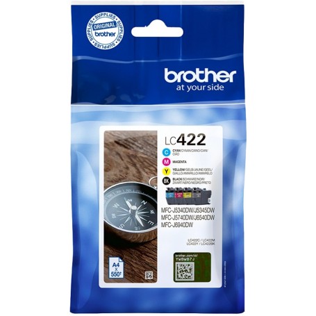 BROTHER LC422 MULTIPACK ORIGINALE 4 COL