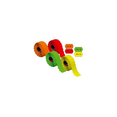 ETICHETTE 26-16 RETT. FLUO. VERDE 36 PZ