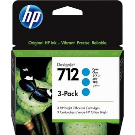 HP 712 CIANO CONFEZIONE DA 3 - 3ED77A