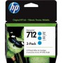 HP 712 CIANO CONFEZIONE DA 3 - 3ED77A