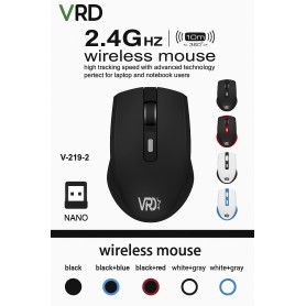 VRD MOUSE V-219-2 WIRELESS NERO+VERDE