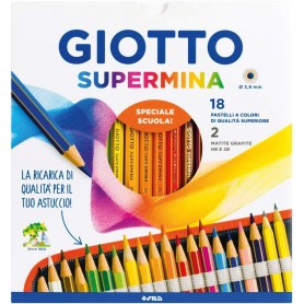 GIOTTO SUPERMINA 18 PZ +2 MATITE GRAFITE