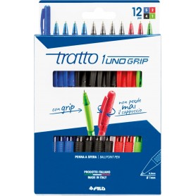 TRATTO 1 GRIP 12 PZ COLORI ASS. SCUOLA
