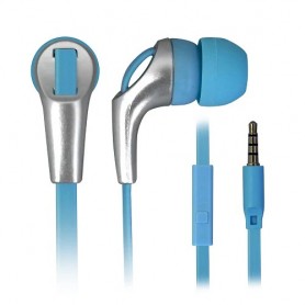 AURICOLARI IN-EAR CON MICROFONO AZZURRO