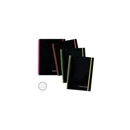 BLOCCHI SPRIRAL BLACK BOOK A5+M80FF 1R