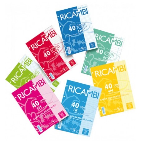 RICAMBI 4 FORI 80GR. A4 40FF 5M+1R