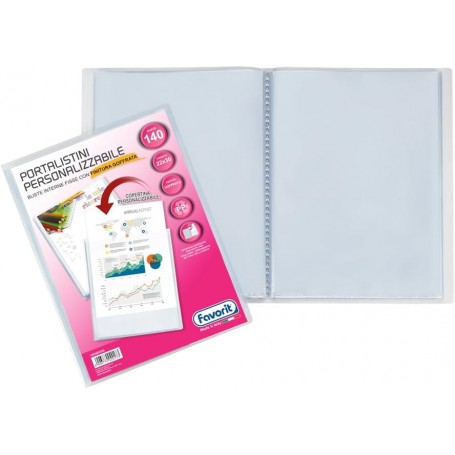 PORTA LISTINI 140 BUSTE TRASPARENTE