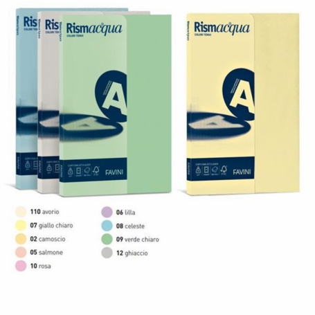 CARTA RISMACQUA A4 90GR. CELESTE 100FF