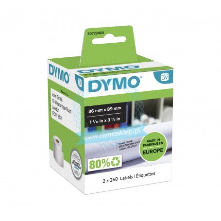 DYMO ROTOLI ETICHETTE 36X89MM ORIGINALE