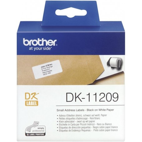 BROTHER DK-11209 ETICHETTE NERO SU BIANC