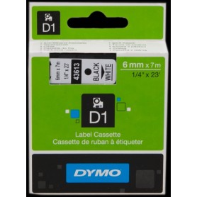 DYMO NASTRO D1 6MMX7M NERO SU BIANCO