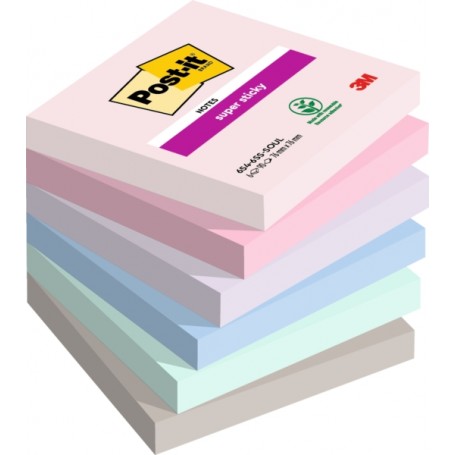 POST-IT 6 BLOC DA 90FG 76X76MM COL.ASS.