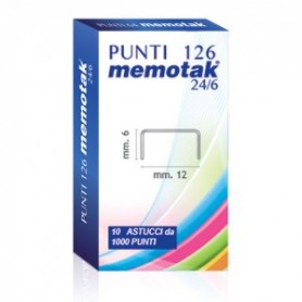 PUNTI 126-24/6 MEMOTAK 10X1000 PUNTI