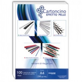 CARTONCINO SIMILPELLE A4 230GR RED 100FF
