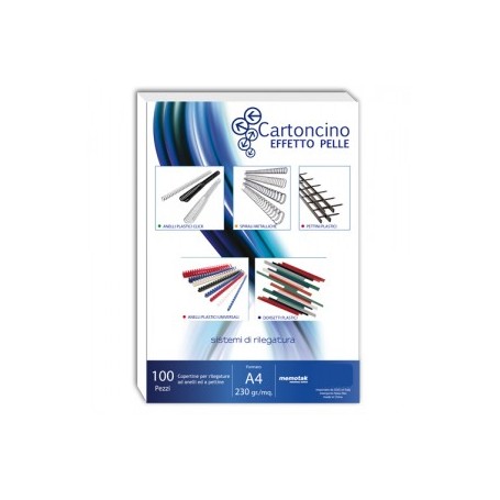 CARTONCINO SIMILPELLE A4230GR 100PZ BK