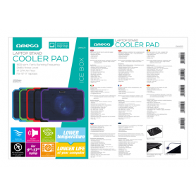 OMEGA LAPTOP COOLER PAD BLU
