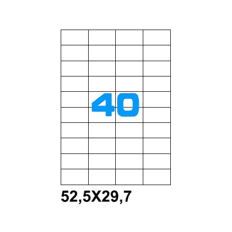 ETICHETTE SU A4 52,5X29,7