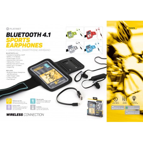 PLATINET BLUETOOTH EARPHONESPORT BK