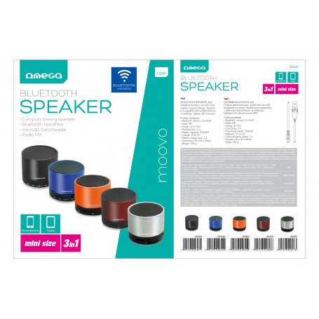 CASSE ALU  BLUETOOTH V 3.0 ARANCIONE