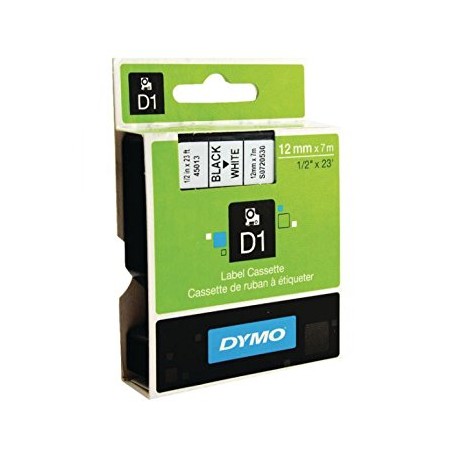 DYMO NASTRO D1 12MMX7M NERO/BIANCO