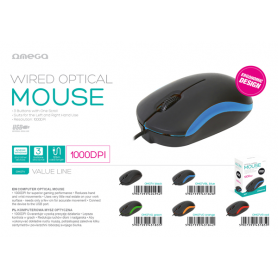 MOUSE OMEGA 3D OPTICAL 1000DPI BLU