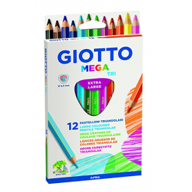 PASTELLI GIOTTO MEGA 12PZ TRIANGOLARI