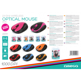 MOUSE OMEGAWIRELESS 2.4GHZ 1000DPI RO/BK