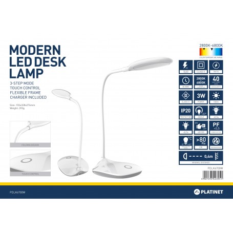 DESK LAMP 3W FLEXIBILE FRAME