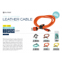 MICRO USB LEATHER CABLE 1MT GREEN 2.4A