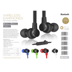 BLUETOOTH V4.2+MICROSD EARPHONE+MIC BL