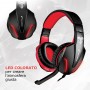 TECHMADE CUFFIE GAMING MULTIMEDIALI RED