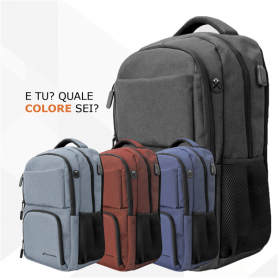 TECHMADE ZAINO TECHBAG-O-BL BLU