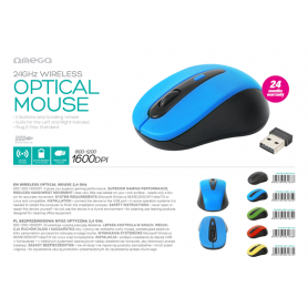 MOUSE OMEGA 416 WIRELESS 800/1200 BK/YE