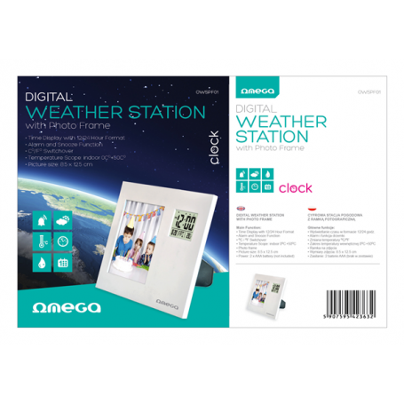 OMEGA DIGITAL WEATHER STATION PHOTO FRAM