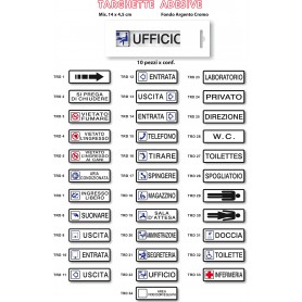 TARGH.ADESIVE 14X4.5 VIETATO L INGRESSO