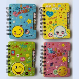 NOTE BOOK 120X92MM 50SH SPIRAL SMILE