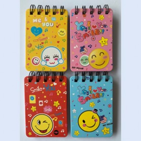 NOTE BOOK 105X70MM 55SH SPIRAL SMILE